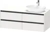 Duravit Ketho.2 Wastafelonderkast 140x55x56,8 cm Mat Wit Produktbild-Vorschau 1