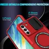 Close-up of a red phone case with features highlighted. Produktbild-Vorschau