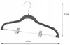 Fluwelen kledinghangers met clips, PABLO, 3-delig, Productafbeelding-voorbeeld 3