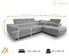 AX LIVING Konak Cord-Schlafsofa R Flaschengrün 276 cm, Produktbild-Vorschau 7