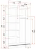 Schwebetürenschrank Kleiderschrank Schrank 120cm Produktbild-Vorschau 7