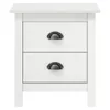 vidaXL Nachttisch Hill 2 Stk. Weiß 46x35x49,5 cm Massivholz Produktbild-Vorschau 4