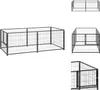 vidaXL Buda dla psa czarna 200x100x70 cm stalowa - Budy i Podgląd zdjęcia produktu 1
