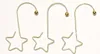 Christbaumkugel Aufhänger Sternform 5cm Gold Metall 36 Produktbild-Vorschau 1
