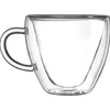 240 ml doppelwandige Glas Thermo - Herztasse mit Produktbild-Vorschau 1