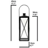 Windlicht, Glas-Laterne Produktbild-Vorschau 2