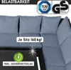 Poly-Rattan Eck Sitzgruppe ECO schwarz/blau Produktbild-Vorschau 7