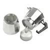 A disassembled Moka pot coffee maker on a white background. Podgląd zdjęcia produktu