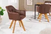 Design Stuhl LOFT antik braun drehbar Gestell aus massivem Produktbild-Vorschau 3