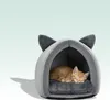 Relaxdays Katzenhöhle mit Katzenohren, Katzenbett mit Produktbild-Vorschau 5