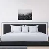 Leinwandbild Bäume Blätter 50 x 70 cm - Wandbild Grün Weiß Produktbild-Vorschau 3