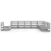 8-tlg. Garten-Lounge-Set Grau Kiefer Massivholz Produktbild-Vorschau 3