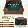 COSTWAY Kinder Sandkasten Holz, Sandbox 123,5x123,5x14cm Produktbild-Vorschau 2
