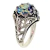 Kreativer Vintage-Ring in Regenbogenfarben mit Zirkon, Produktbild-Vorschau 5