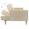 vidaXL Schlafsofa 2-Sitzer Creme Stoff Produktbild-Vorschau 6