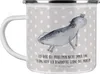 Mr. & Mrs. Panda Emaille Tasse Axolotl Schwimmen - Grau Produktbild-Vorschau 1