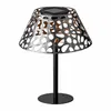 A solar-powered table lamp with a decorative metal shade. Produktbild-Vorschau