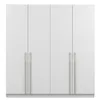 Drehtürenschrank Kleiderschrank Schrank 200 cm Weiß/Weiß Produktbild-Vorschau 3