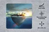 MuchoWow® Mauspad Mousepad Meer - Insel - Herz 20x20 cm - Produktbild-Vorschau 2