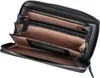 An open black wallet showing its interior compartments. Anteprima dell’immagine prodotto