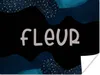 MuchoWow® Poster Fleur - Pastell - Mädchen 160x120 cm - Produktbild-Vorschau 1