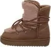 A single brown boot with beige accents and laces, shown against a white background. Anteprima dell’immagine prodotto