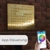 WordClock Jupiter Edelstahl gelasert in Gold - elegante Produktbild-Vorschau 12
