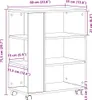 vidaXL Úložná skriňa čierny dubový vzhľad 60 x 35 x 75 cm Náhľad obrázku produktu 8