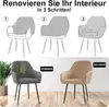 Stretch Samt Stuhlhussen 4er Set Universal Sesselbezug Produktbild-Vorschau 4