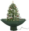 vidaXL Sapin de Noël à neige avec pied de parasol Vert 75 Voir les images du produit 1
