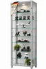 AGIONDA Standvitrine mit LED-Beleuchtung, Glasvitrine mit 2 Produktbild-Vorschau 1