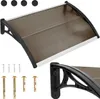 Stříška na dveře 100 x 60 cm hnědá Náhled obrázku produktu 1
