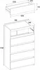 Commode 5 tiroirs - Buffet en bois 70x115x33,5 Commode Voir les images du produit 3