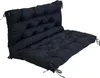 Topchances Gartenkissen Schwarz 100x100x10cm, Wasserdicht, Produktbild-Vorschau 4