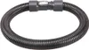 A flexible, ribbed hose with gray connectors on each end, laid out in a curve on a white background. Produktbild-Vorschau