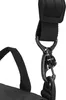 A close-up shot of a black bag strap and a metal clasp. Voir les images du produit