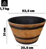 Kvetináč KADAX Barrelbloom 53 cm svetlohnedý Náhľad obrázku produktu 2