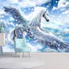 Vlies Fototapete - Pegasus (Blue) 100x70 cm Tiere Produktbild-Vorschau 2