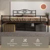 HOMCOM Bett 160x200 cm Bettrahmen mit Lattenrost aus Stahl Produktbild-Vorschau 5