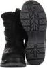 A pair of black snow boots, one shown from the side and the other from the sole. Anteprima dell’immagine prodotto