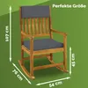 CASARIA® Schaukelstuhl Gartenstuhl Holz Anthrazit 160kg Produktbild-Vorschau 6