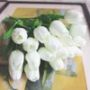 OKWISH Künstliche Tulpen Weiß 10 Stück ohne Vase – Produktbild-Vorschau 2