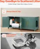 SucceBuy Katzenschrank, 1200x450x500 mm, Katzentoilette mit Produktbild-Vorschau 5