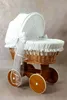 Stubenwagen aus Neturweide für Babys Komplett Set Weiß Produktbild-Vorschau 1