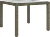 vidaXL Gartentisch 90x90x75 cm Gehärtetes Glas Poly Rattan Produktbild-Vorschau 1