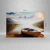 Bild auf Leinwand - Leinwandbild - Berge See Boot - Produktbild-Vorschau 3
