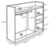 Armadio VCM Palosa H. 115 x L. 118 x P. 35 cm con asta Anteprima dell’immagine prodotto 6