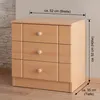 Nachtkonsole mit 3 Schubladen Nachtschrank Buche Produktbild-Vorschau 1