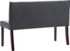 vidaXL Sitzbank 120 cm Grau Wildleder-Optik Produktbild-Vorschau 5