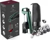 A Coravin wine preservation system and its accessories are displayed against a white background, with the product's packaging on the left. Podgląd zdjęcia produktu